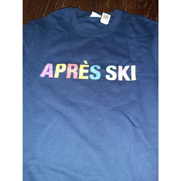 New Unisex Small Port & Co Apres Ski Long Sleeve Crew Neck Pullover Sweatshirt - Picture 2 of 4